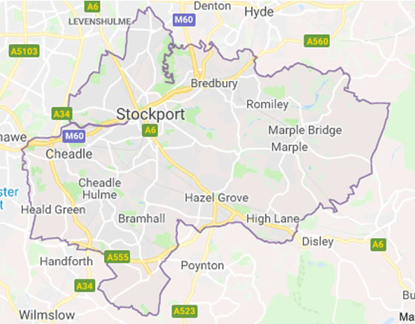 Map of Stockport